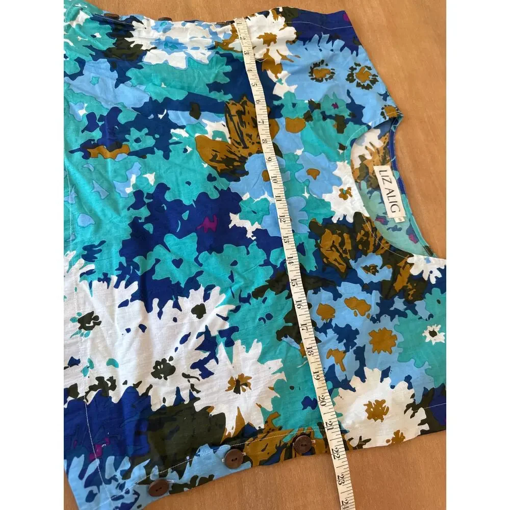 Liz Alig Claudia Floral Set Skirt & Top Small Slow Fashion 100% Organic Cotton